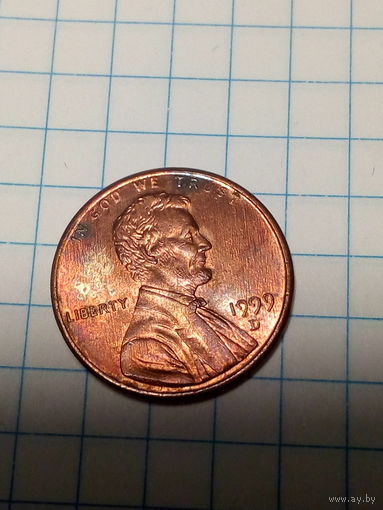 1 цент США 1999 D  год