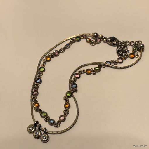 Браслет с кристаллами безель