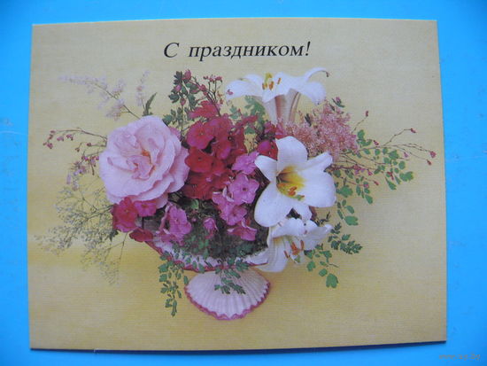 Чиликин В.(фото), С праздником! 1987, чистая, мини-формат.
