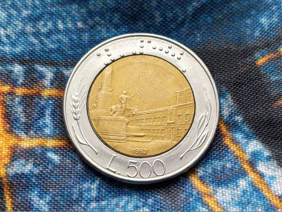 Италия. 500 лир 1982.