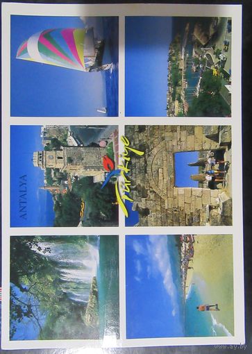 Турция Анталия Открытка Отдых Путешествия Почтовая Карточка Turkiye Antalya.