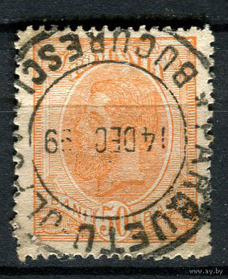 Королевство Румыния - 1893/1898 - Король Кароль I 50B - [Mi.107X] - 1 марка. Гашеная.  (Лот 116AA)