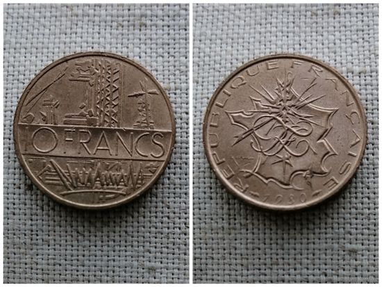 Франция 10 франков 1980