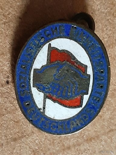 ЗНАЧОК ГДР ЕДИНАЯ СОЦИАЛИСТИЧЕСКАЯ ПАРТИЯ ГЕРМАНИИ