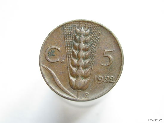 Италия 5 чентезимо 1922