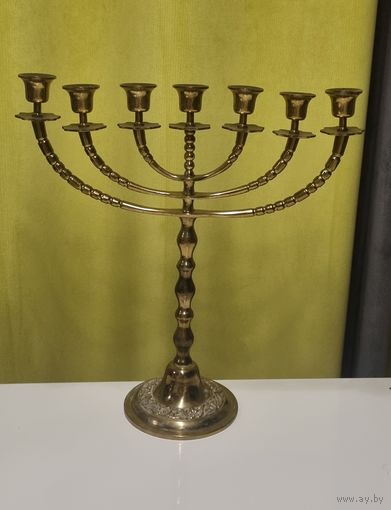 Менора латунная