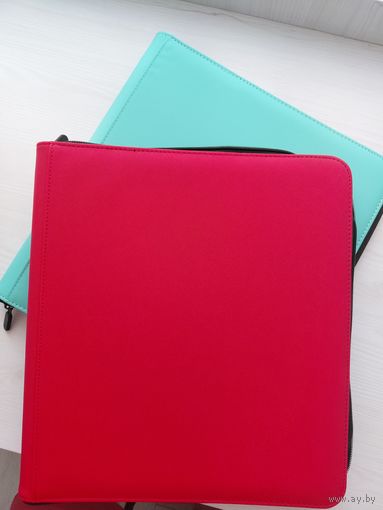 Альбом для карточек, Красный, новый. 3 на 4, 20 листов (480 карт), размер ячейки 71 на 96 мм.