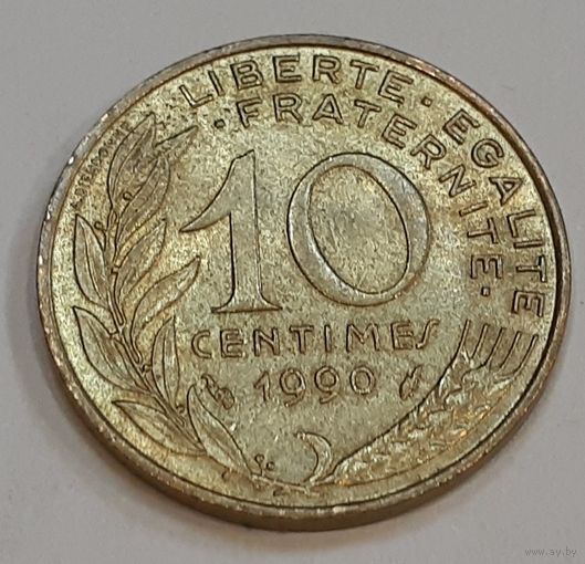 Франция 10 сантимов, 1990 (3-3-39)
