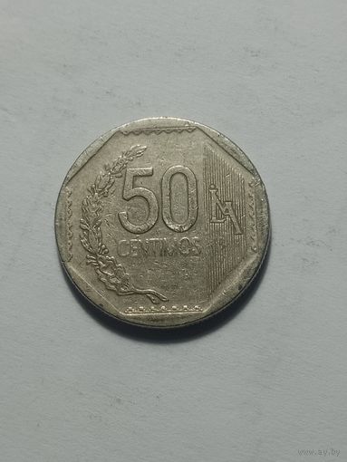 Перу 50 Сантимо 2005 года .