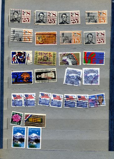 США,  ,  СБОРНЫЙ ЛОТ 24м по 20коп шт гашеная