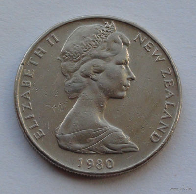 Новая Зеландия 10 центов. 1980 г.