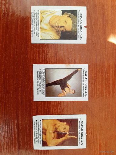 Вкладыши от жвачки Nacar Gida 3 шт. Цена 1 шт. 6 р., за всё 15 р. В коллекцию.