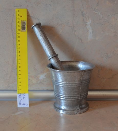 Ступка с пестиком (алюминий), СССР.