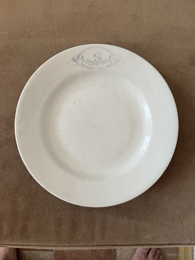 Фарфоровая тарелка ВСЕНАРПИТ. Ранние советы. Диаметр 20.5 см.