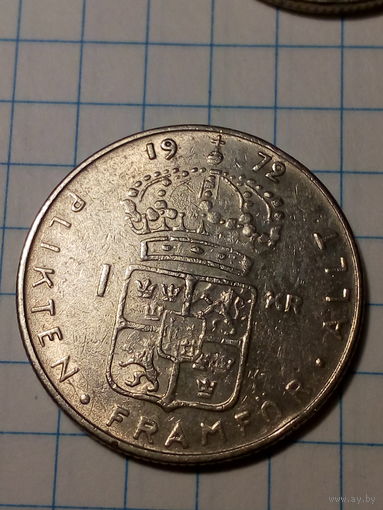 1 крона Швеция 1972 год