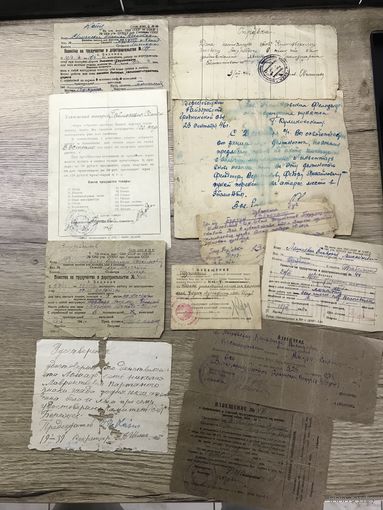 Документы 1939-46г.цена за все.