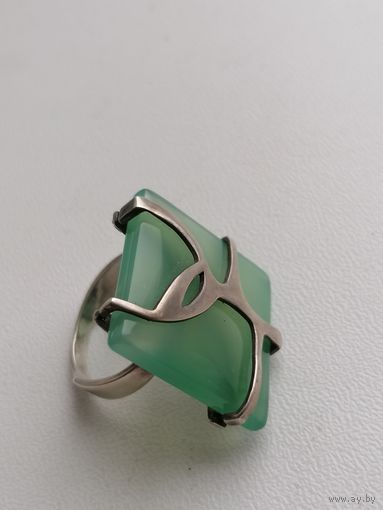 Кольцо, серебро 925 пр, камень, торги с Рубля - в моих лотах кулон из этого набора