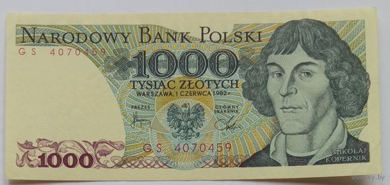 Польша 1000 Злотых 1982 Серия -GS-, XF, 411