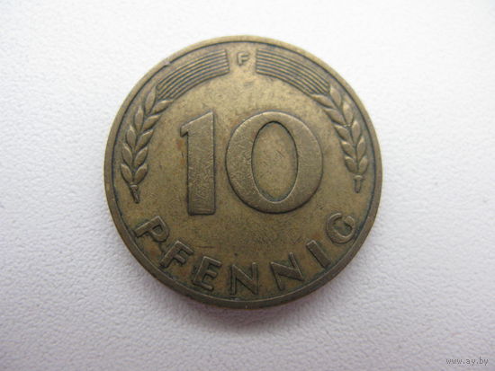 ФРГ 10 пфеннигов 1949 F.
