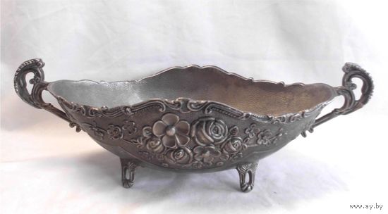 Конфетница Фруктовница Ладья Серебрение 07