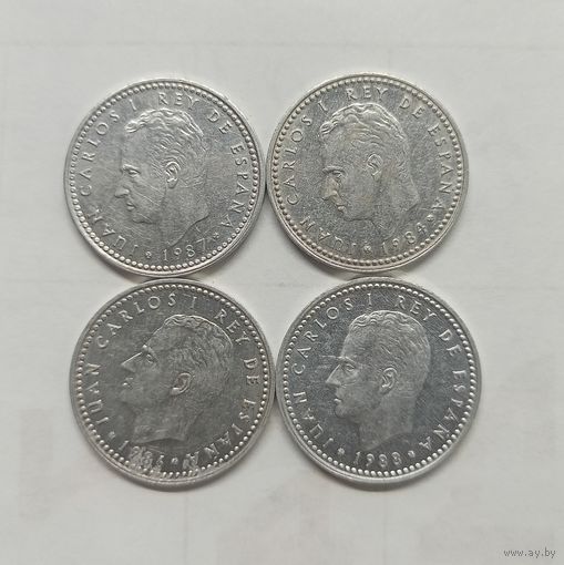 Испания 1 песета,1984 г. 1986 г.1987 г.1988 год