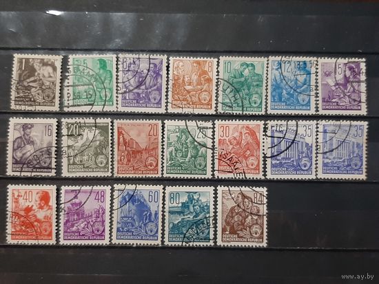 ГЕРМАНИЯ 1953г. ГДР. Полная серия. Гаш.