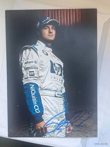 Карточка с автографом Ральфа Шумахера в команде WilliamsF1 2003г.