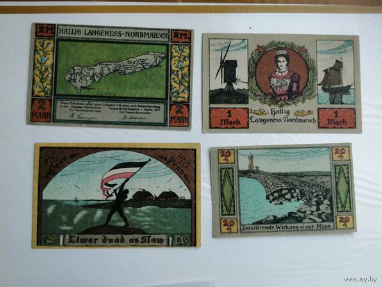 1 . 2 marka  75 . 20 пфенниги 1921 Langeness 27