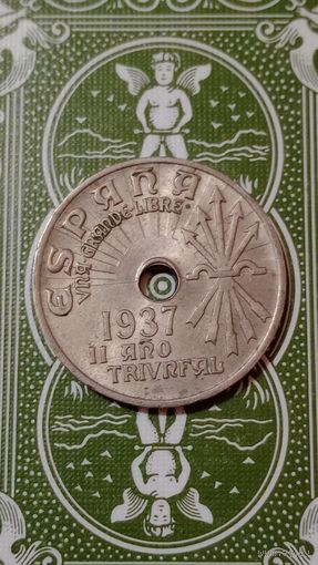 Испания 25 сентаво 1937