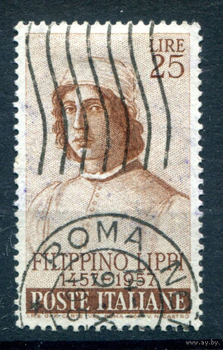 Италия (Республика) - 1957г. - Филиппо Липпи, итальянский живописец - 1 марка - полная серия, гашёная [Mi 995]. #1-It-2-B-2