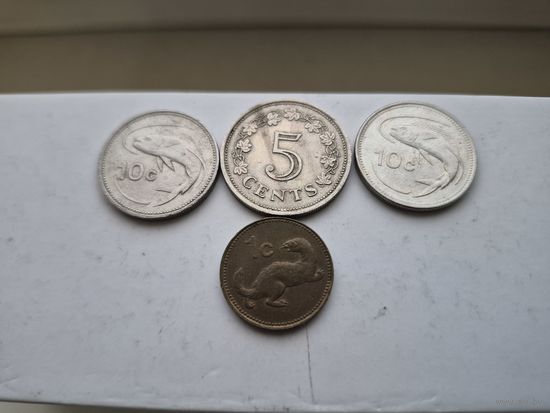 Сборный лот центов Мальта. Лот состоит из 4-х монет. Монеты не чищены. 751