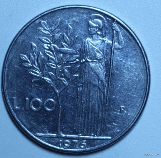 Италия, 100 лир, 1976 год