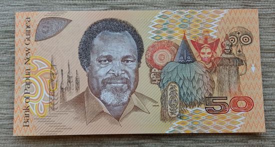 Werty71 Папуа Новая Гвинея 50 кина 1989 UNC банкнота
