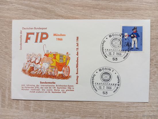 О-11.КПД. ГЕРМАНИЯ. НЕМЕЦКАЯ ПОЧТА. МЮНХЕН 1966.