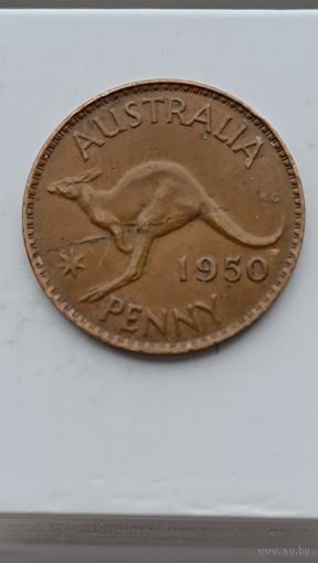 Австралийский фунт, пенни 1950 года - Георг VI (Король Великобритании и Северной Ирландии). Монета не чищена. 816