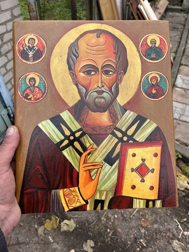 Икона краска(ни наклейка)на дереве