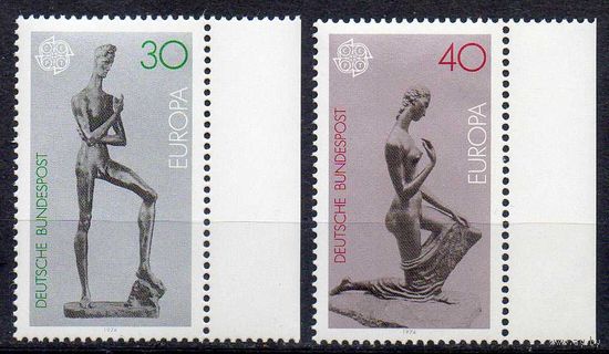 Европа Скульптуры ФРГ 1974 год чистая серия из 2-х марок