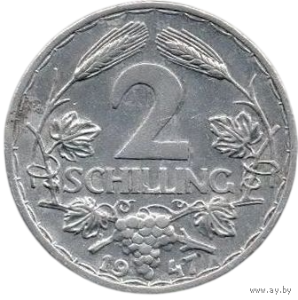 Территория Военной Администрации в Австрии (Австрия). 2 шиллинга 1947