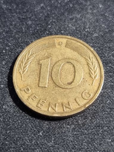 Германия 10 пфеннигов 1979 D