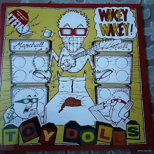 TOY DOLLS - 1989 - WAKEY WAKEY WITH THE TOY DOLLS (UK) RED VINYL