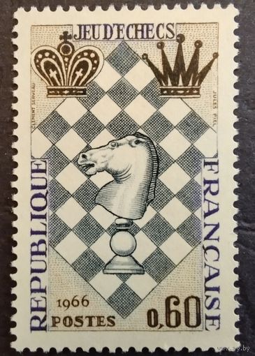 Франция. 1966г. Mi1542**. Шахматы.
