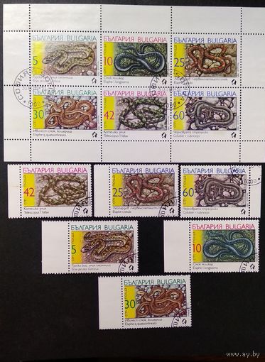 Фауна \98фа\ фауна Болгария 1989г Змеи