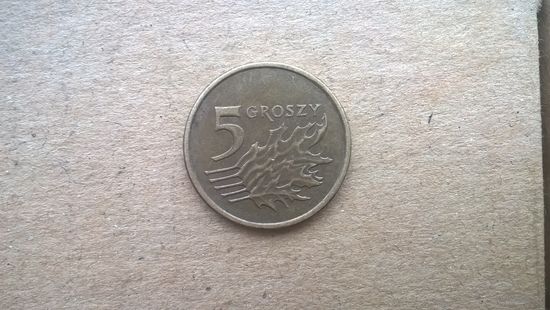 Польша 5 грошей, 2009г. (U-бц-у)