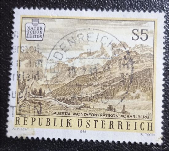 Лот 192 Австрия (1987) Живописные красоты Австрии. Гуэрталь Монтафон. AT1896