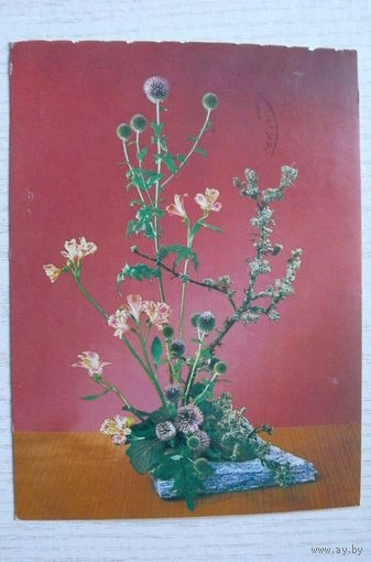 Цветы; подписана, Германия, п/п ~1982, марки.
