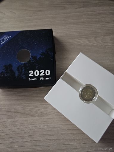 Финляндия 2 евро 2020 год PROOF Университет Турку