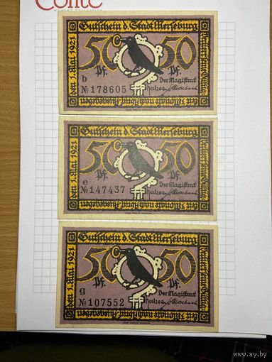 Нотгельды 50-50- 50 пфеннигов (Германия Веймарская республика). -2612