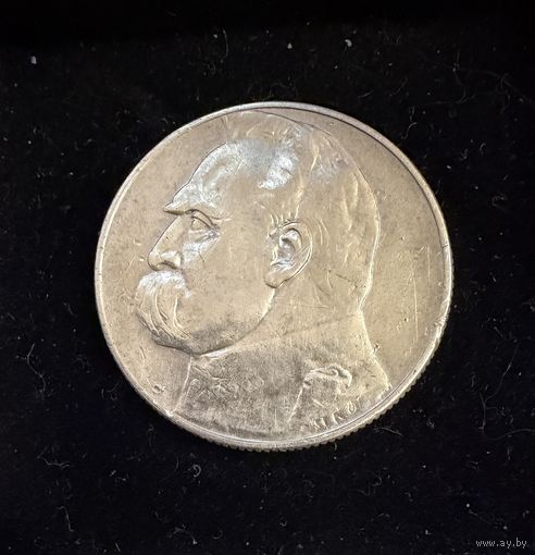 5 злотых 1936 г. Юзеф Пилсудский.  Польша.  Серебро