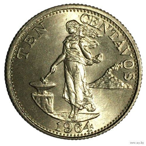 Филиппины 10 сентаво, 1964 [UNC]