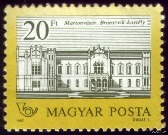 1 марка 1987 год Венгрия Костёл